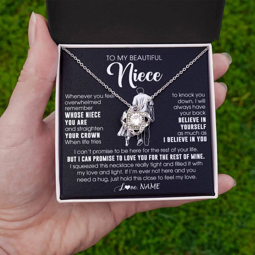Personalized To My Beautiful Niece Necklace From Uncle Believe In Yourself Niece Birthday Gifts Jewelry Graduation Christmas Customized Message Card