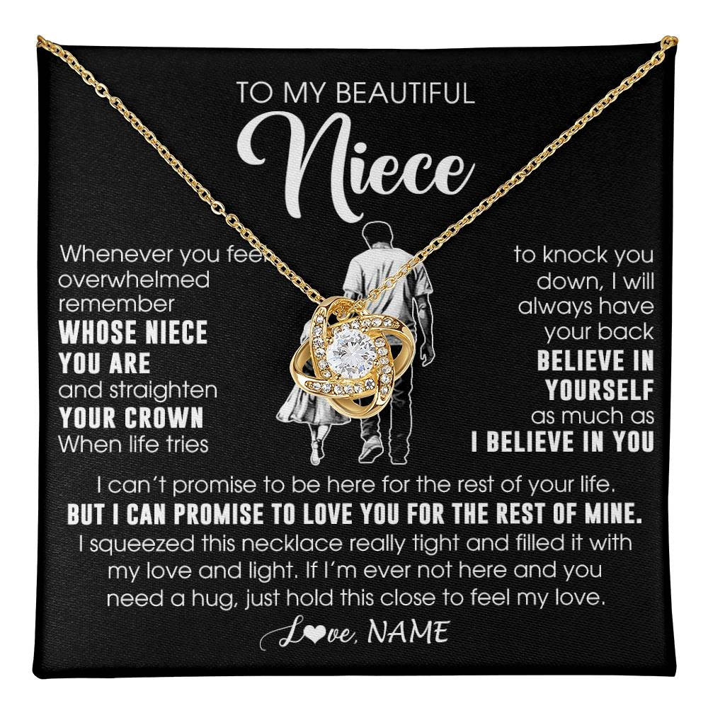 Personalized To My Beautiful Niece Necklace From Uncle Believe In Yourself Niece Birthday Gifts Jewelry Graduation Christmas Customized Message Card
