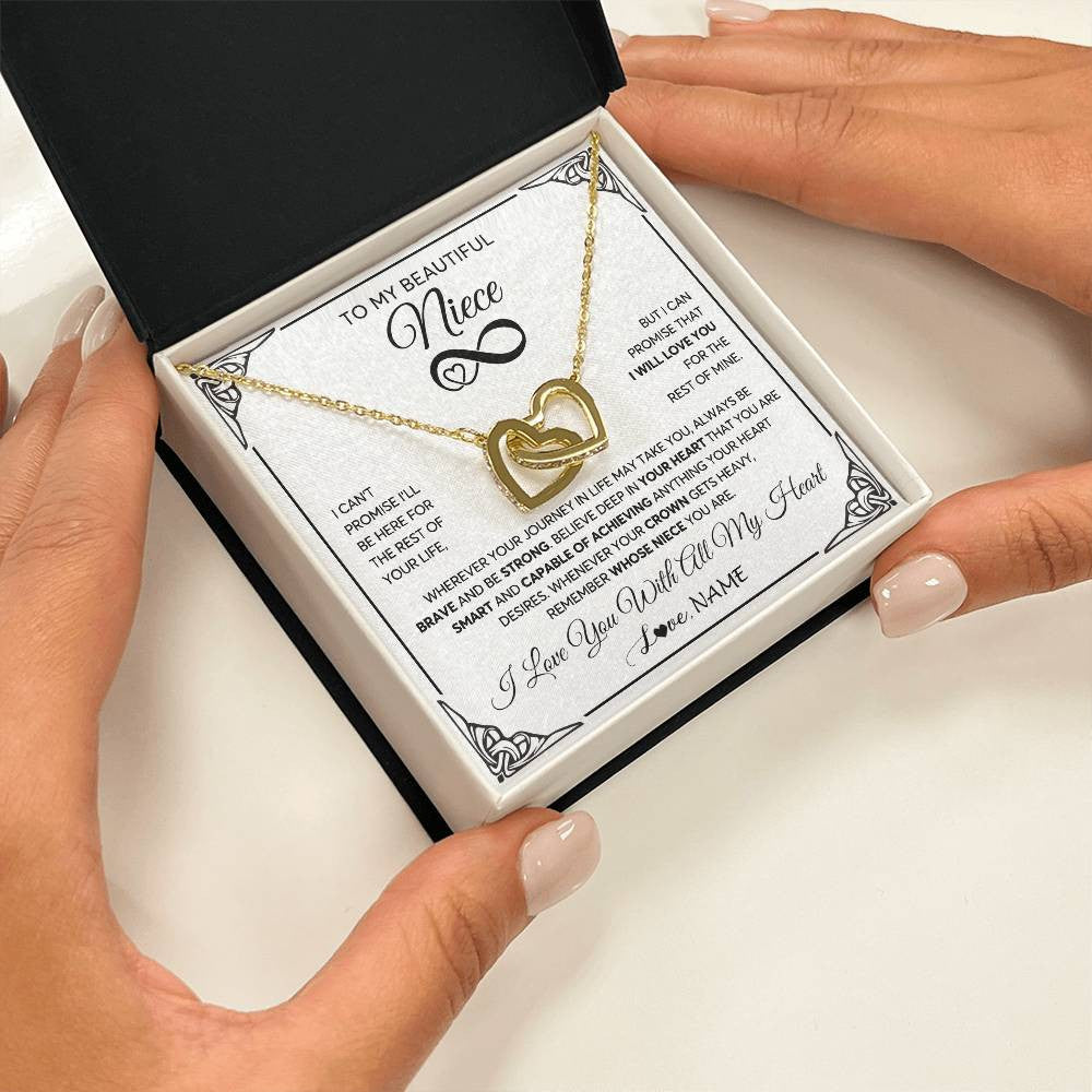 Personalized To My Beautiful Niece Necklace for Women From Aunt Uncle Love You Niece Birthday Gifts Jewelry Christmas Customized Gift Box Message Card