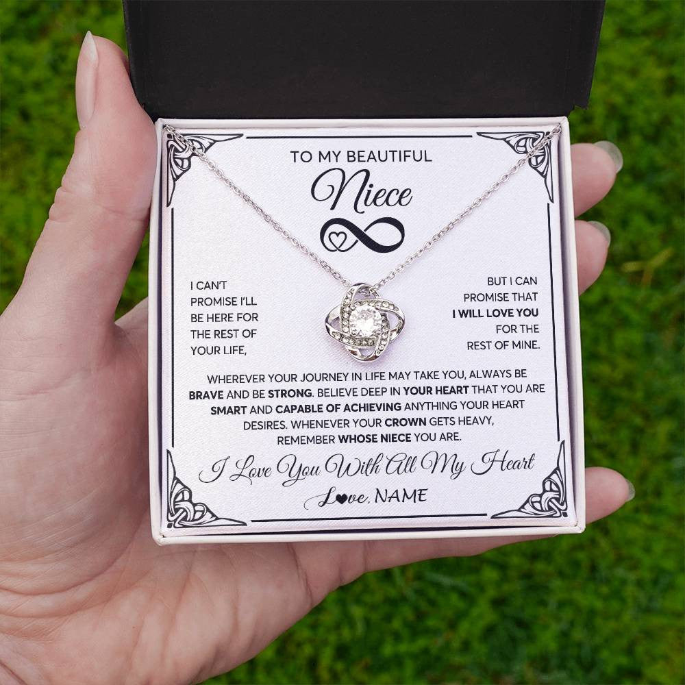 Personalized To My Beautiful Niece Necklace for Women From Aunt Uncle Love You Niece Birthday Gifts Jewelry Christmas Customized Gift Box Message Card