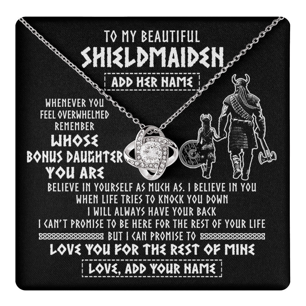 Personalized To My Beautiful Shieldmaiden Viking Necklace Whenever You Feel Overwhelmed Bonus Daughter Birthday Gifts Christmas Custom Gift Box Message Card