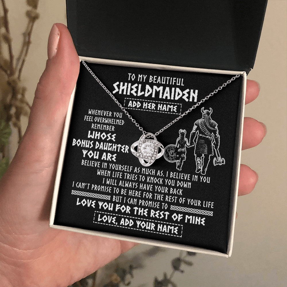 Personalized To My Beautiful Shieldmaiden Viking Necklace Whenever You Feel Overwhelmed Bonus Daughter Birthday Gifts Christmas Custom Gift Box Message Card