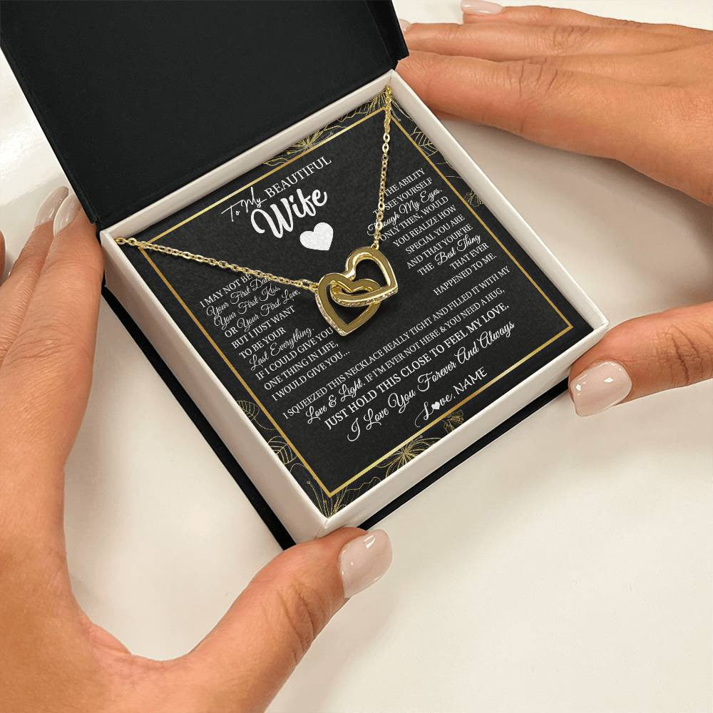 Personalized To My Beautiful Wife Necklace From Husband I May Not Be Your First Day Wife Valentines Birthday Christmas Customized Gift Box Message Card