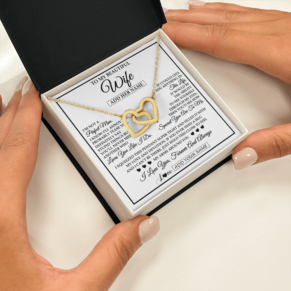Personalized To My Beautiful Wife Necklace From Husband Love You Like I Do Promise Wife Romantic Birthday Anniversary For Her Christmas Gift Box Message Card