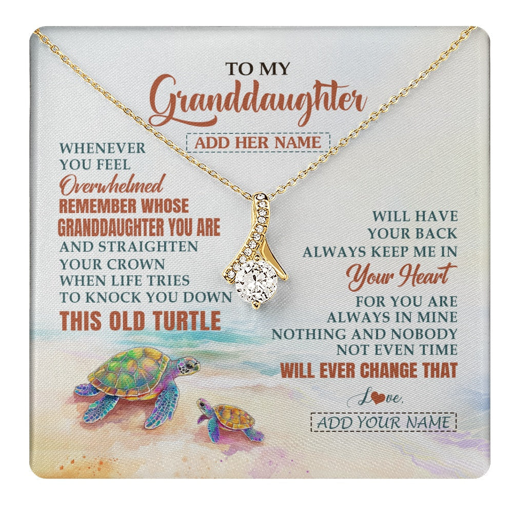 Personalized To My Bonus Daughter Gifts Necklace From Stepmom Whenever Turtle Unique Birthday Gifts For Stepdaughter Christmas Custom Gift Box Message Card