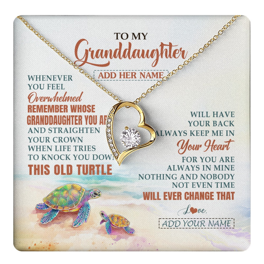 Personalized To My Bonus Daughter Gifts Necklace From Stepmom Whenever Turtle Unique Birthday Gifts For Stepdaughter Christmas Custom Gift Box Message Card
