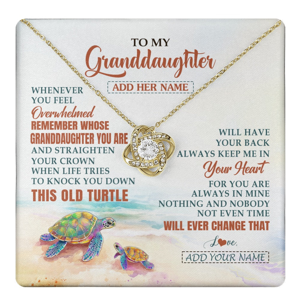 Personalized To My Bonus Daughter Gifts Necklace From Stepmom Whenever Turtle Unique Birthday Gifts For Stepdaughter Christmas Custom Gift Box Message Card