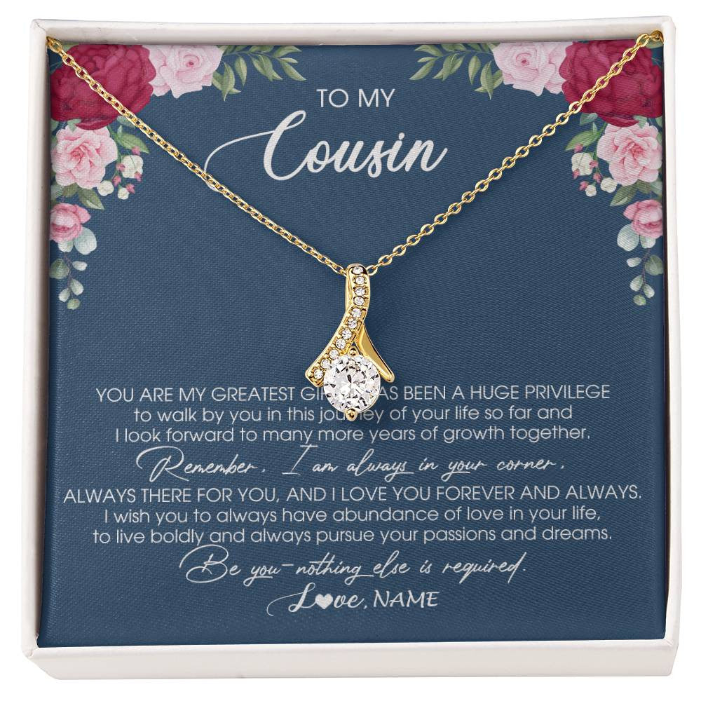 Personalized To My Cousin Necklace From Family You Are My Greatest Gift Cousin Birthday Christmas Customized Jewelry Gift Box Message Card