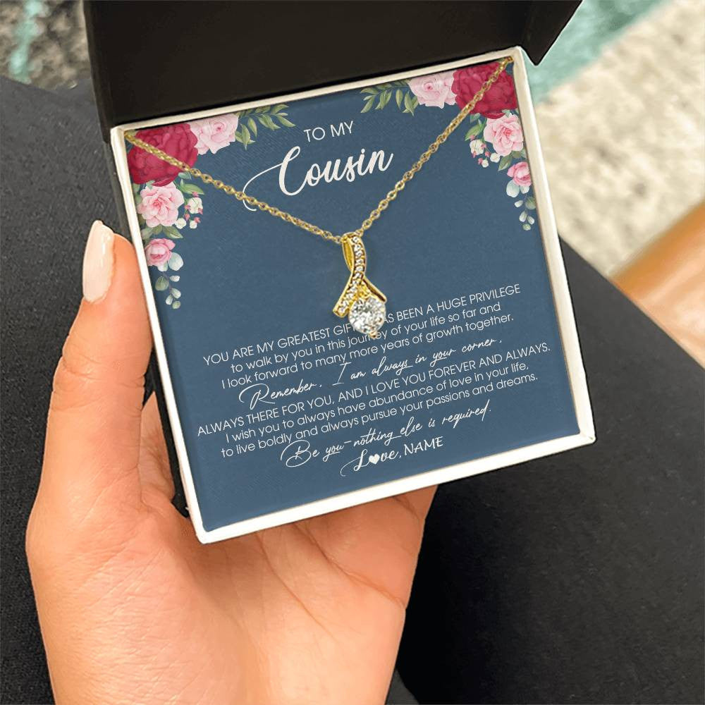 Personalized To My Cousin Necklace From Family You Are My Greatest Gift Cousin Birthday Christmas Customized Jewelry Gift Box Message Card