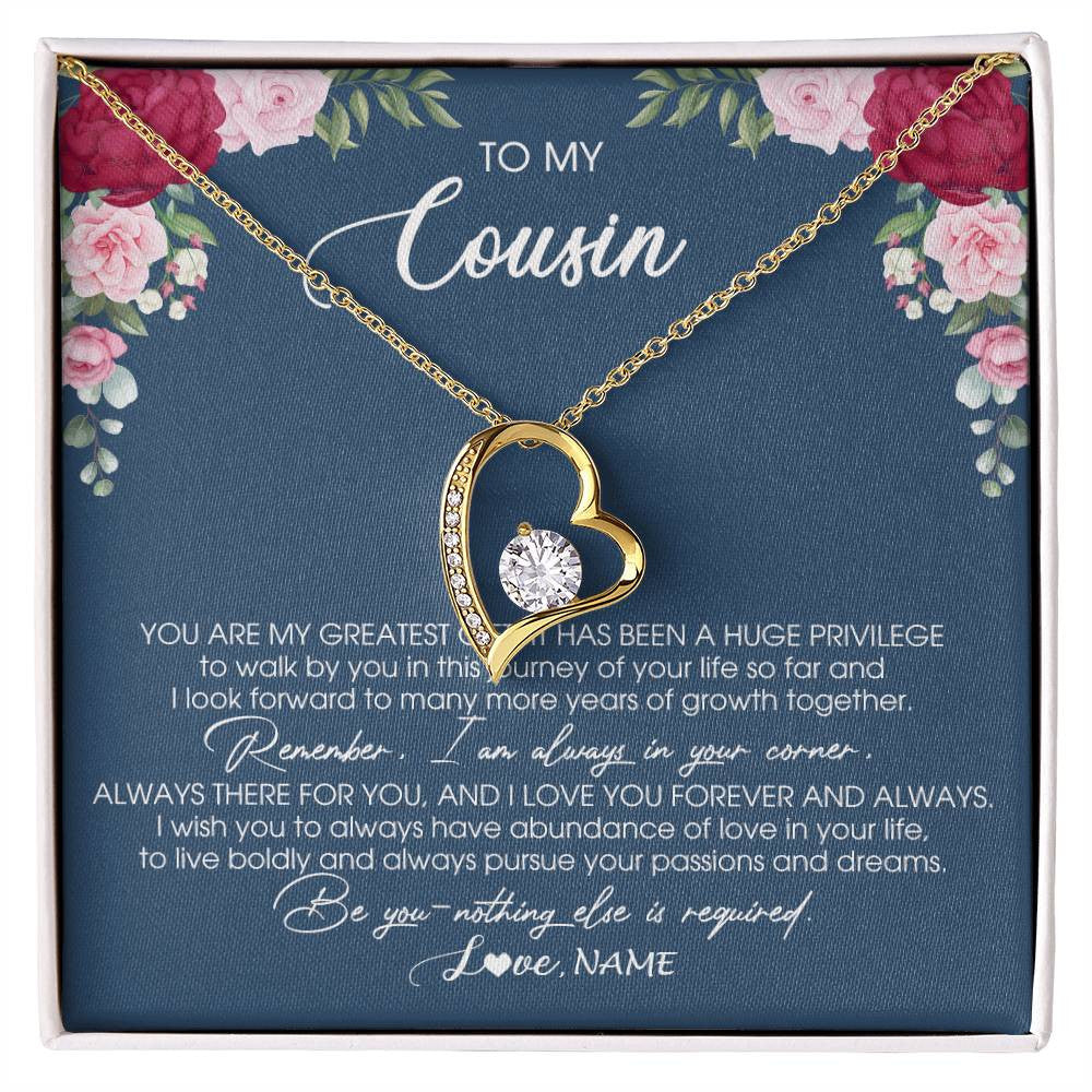 Personalized To My Cousin Necklace From Family You Are My Greatest Gift Cousin Birthday Christmas Customized Jewelry Gift Box Message Card