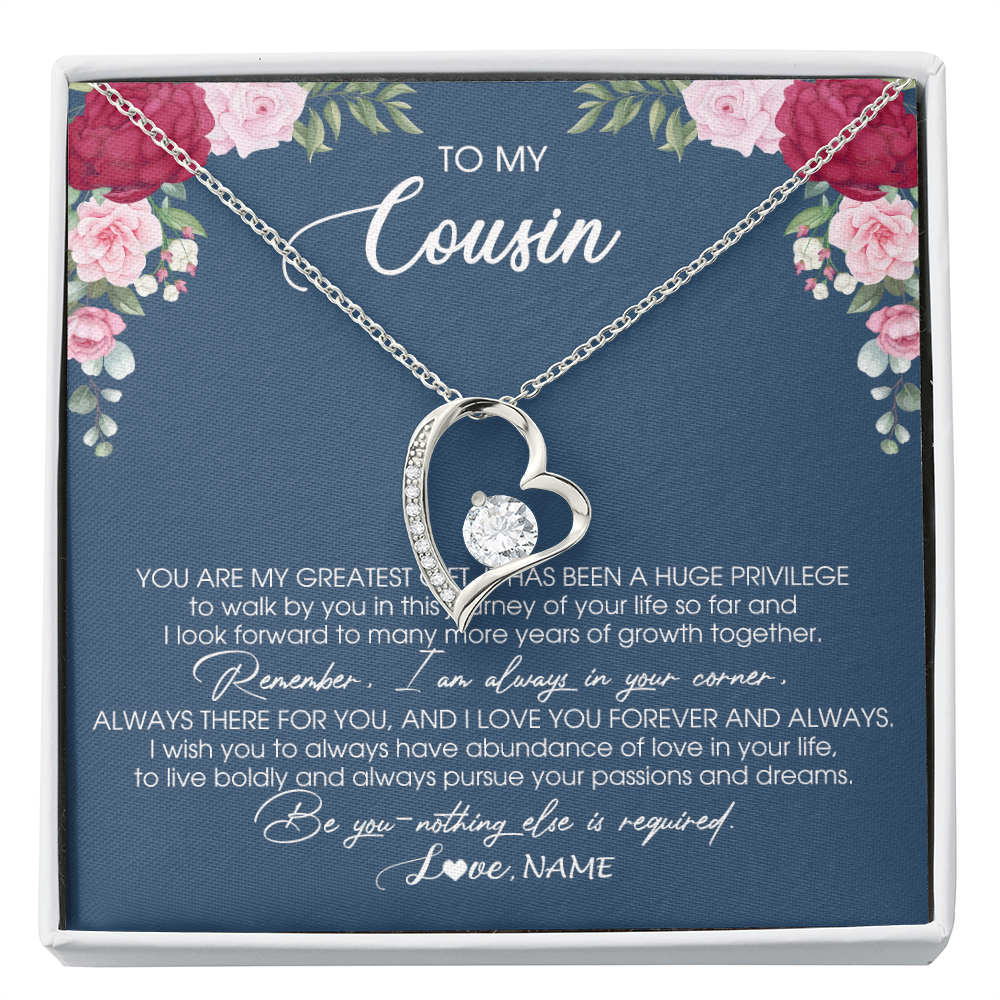 Personalized To My Cousin Necklace From Family You Are My Greatest Gift Cousin Birthday Christmas Customized Jewelry Gift Box Message Card