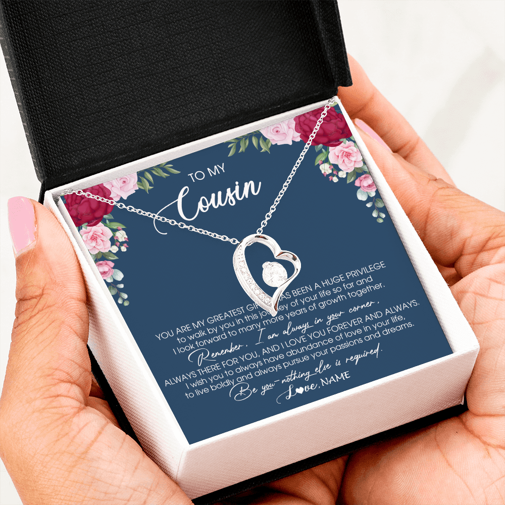 Personalized To My Cousin Necklace From Family You Are My Greatest Gift Cousin Birthday Christmas Customized Jewelry Gift Box Message Card