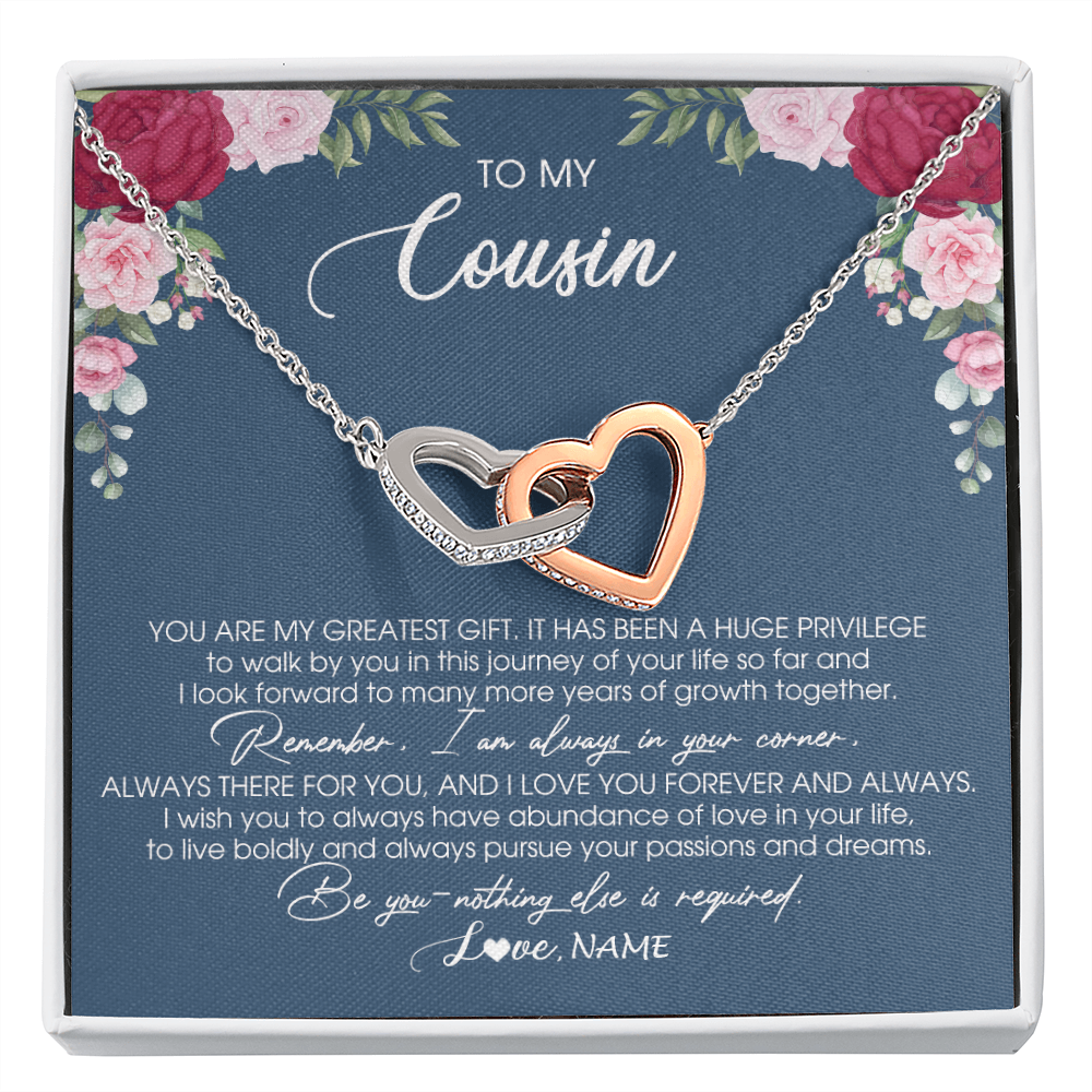 Personalized To My Cousin Necklace From Family You Are My Greatest Gift Cousin Birthday Christmas Customized Jewelry Gift Box Message Card