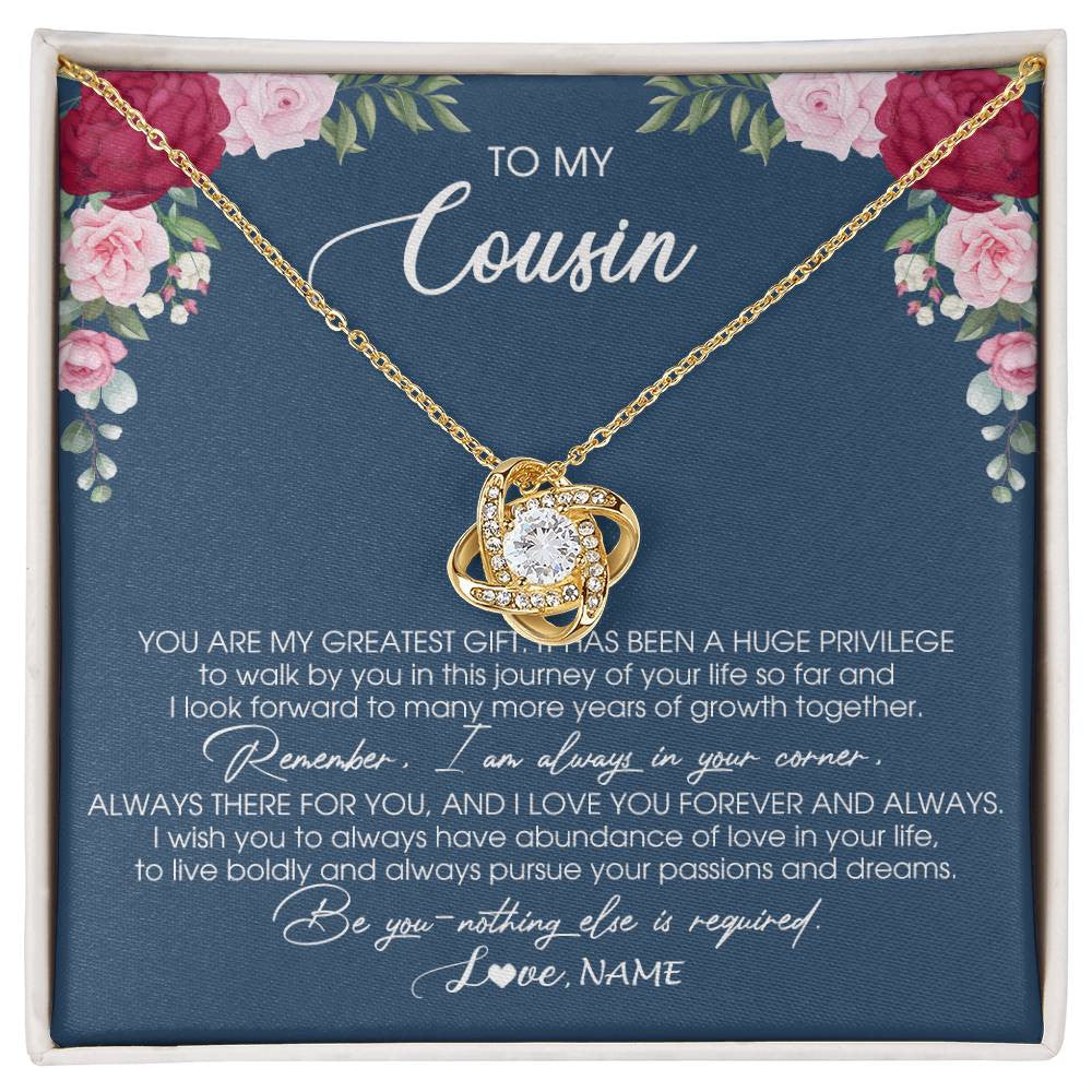 Personalized To My Cousin Necklace From Family You Are My Greatest Gift Cousin Birthday Christmas Customized Jewelry Gift Box Message Card