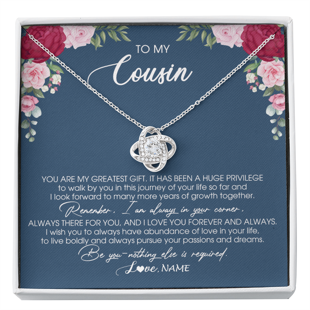Personalized To My Cousin Necklace From Family You Are My Greatest Gift Cousin Birthday Christmas Customized Jewelry Gift Box Message Card