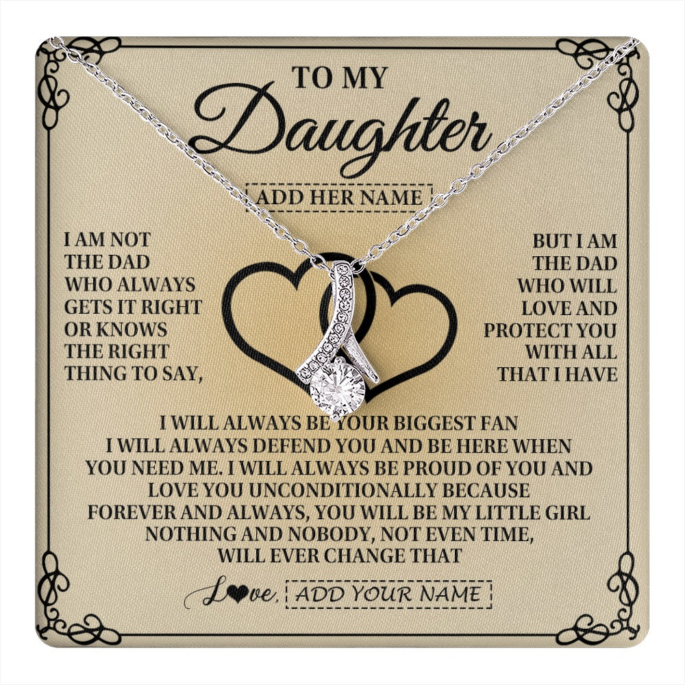 Personalized To My Daughter Gifts From Dad Daughter Birthday Gifts Jewelry For Women Father Pendant Necklace Christmas Custom Gift Box Message Card