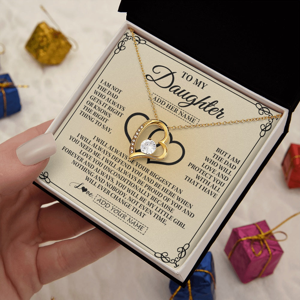 Personalized To My Daughter Gifts From Dad Daughter Birthday Gifts Jewelry For Women Father Pendant Necklace Christmas Custom Gift Box Message Card