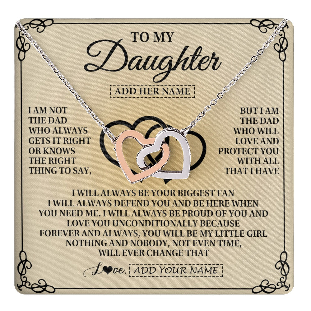 Personalized To My Daughter Gifts From Dad Daughter Birthday Gifts Jewelry For Women Father Pendant Necklace Christmas Custom Gift Box Message Card