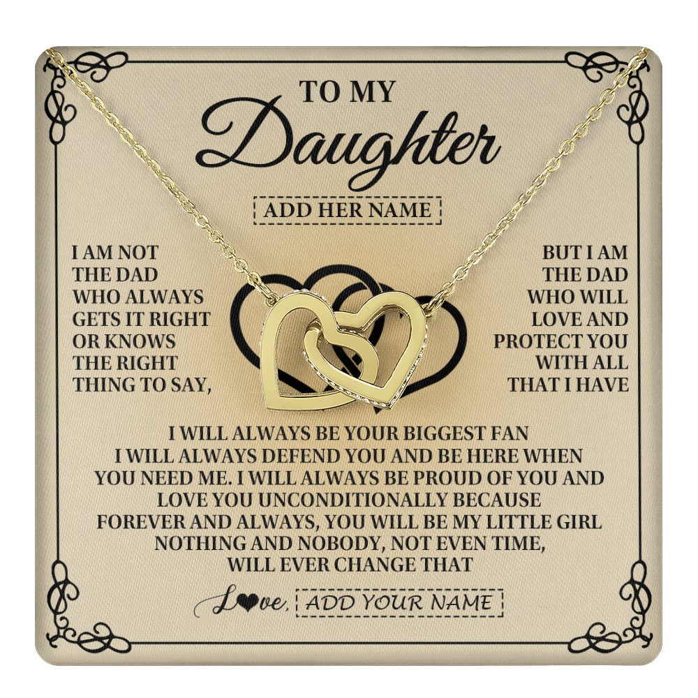 Personalized To My Daughter Gifts From Dad Daughter Birthday Gifts Jewelry For Women Father Pendant Necklace Christmas Custom Gift Box Message Card