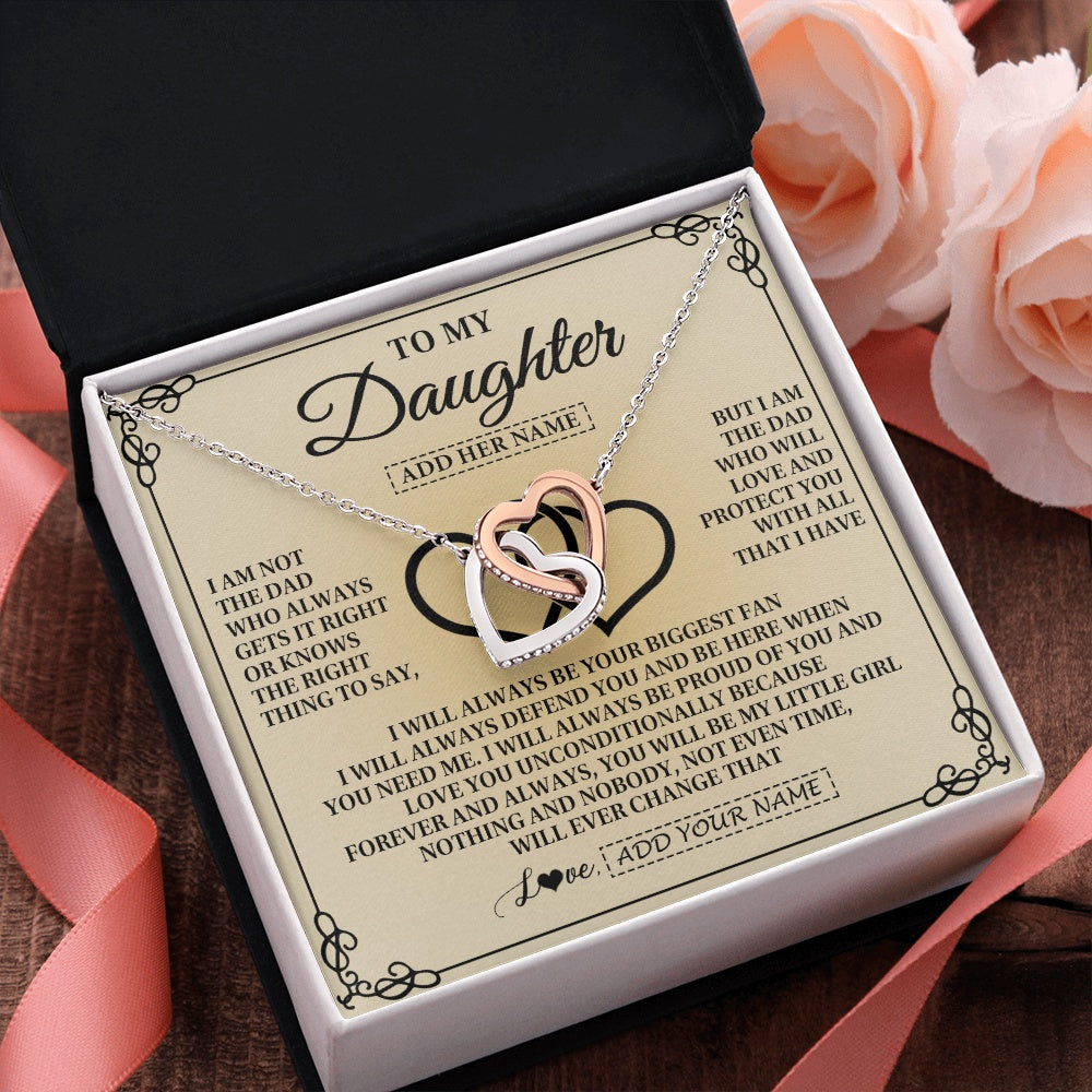 Personalized To My Daughter Gifts From Dad Daughter Birthday Gifts Jewelry For Women Father Pendant Necklace Christmas Custom Gift Box Message Card