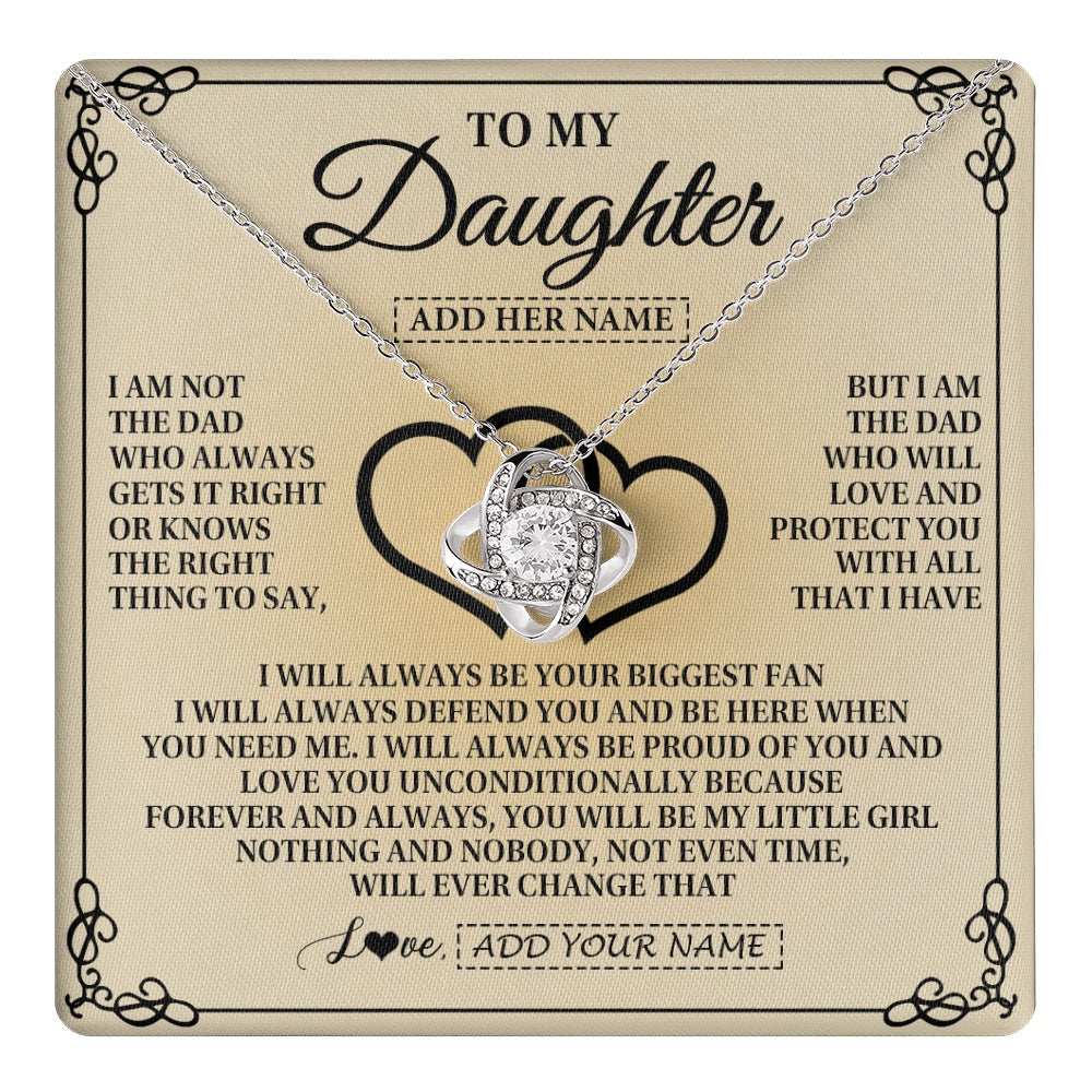 Personalized To My Daughter Gifts From Dad Daughter Birthday Gifts Jewelry For Women Father Pendant Necklace Christmas Custom Gift Box Message Card