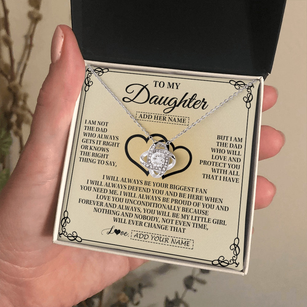 Personalized To My Daughter Gifts From Dad Daughter Birthday Gifts Jewelry For Women Father Pendant Necklace Christmas Custom Gift Box Message Card