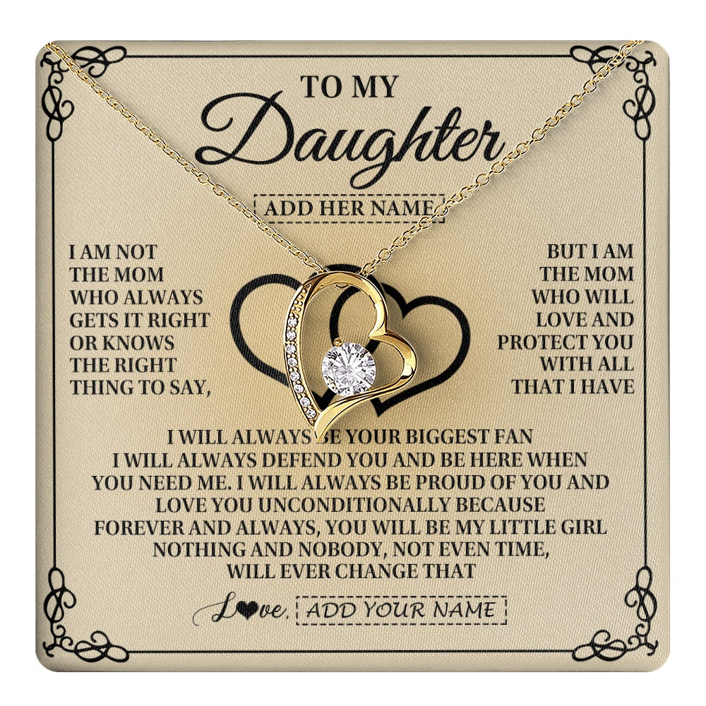 Personalized To My Daughter Gifts From Mom Daughter Birthday Gifts Jewelry For Women Mother Pendant Necklace Christmas Custom Gift Box Message Card