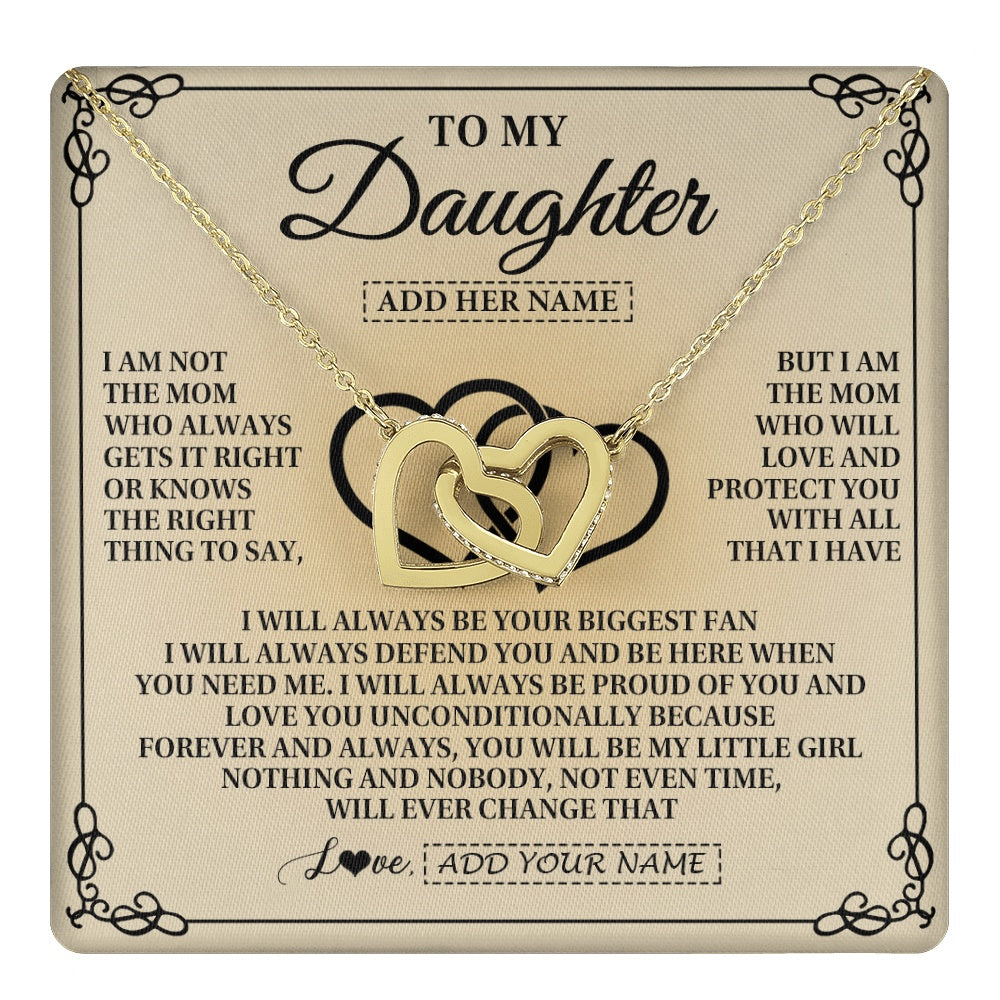 Personalized To My Daughter Gifts From Mom Daughter Birthday Gifts Jewelry For Women Mother Pendant Necklace Christmas Custom Gift Box Message Card