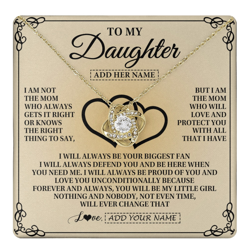 Personalized To My Daughter Gifts From Mom Daughter Birthday Gifts Jewelry For Women Mother Pendant Necklace Christmas Custom Gift Box Message Card