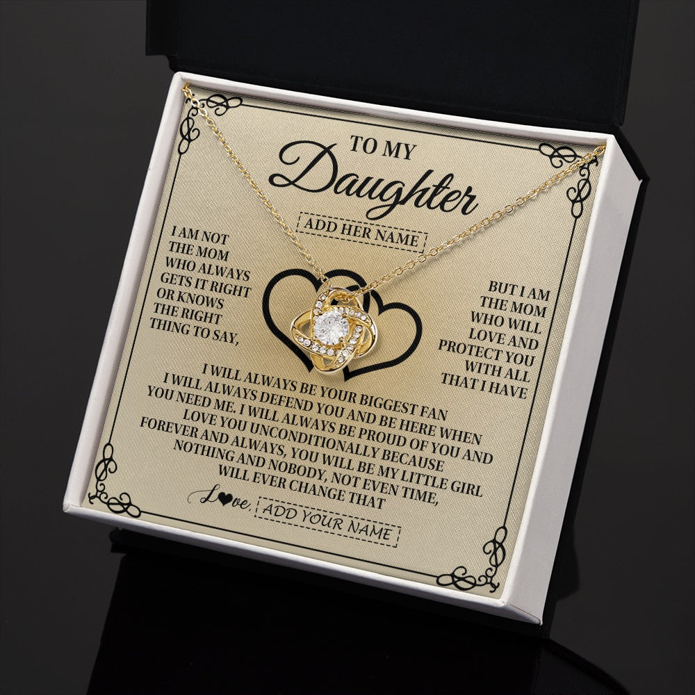 Personalized To My Daughter Gifts From Mom Daughter Birthday Gifts Jewelry For Women Mother Pendant Necklace Christmas Custom Gift Box Message Card