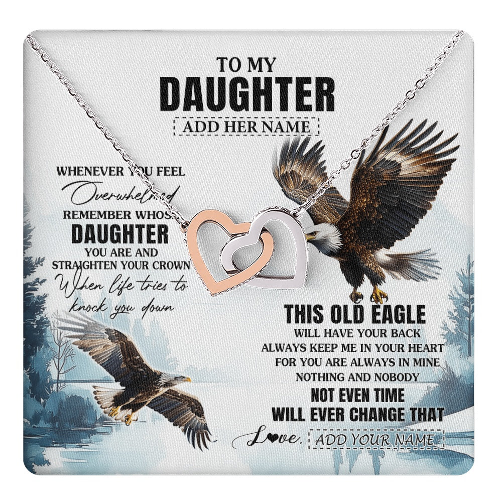 Personalized To My Daughter Gifts Necklace From Mom Dad Whenever Eagle Unique Birthday Gifts For Daughter Christmas Custom Keepsake Gift Box Message Card