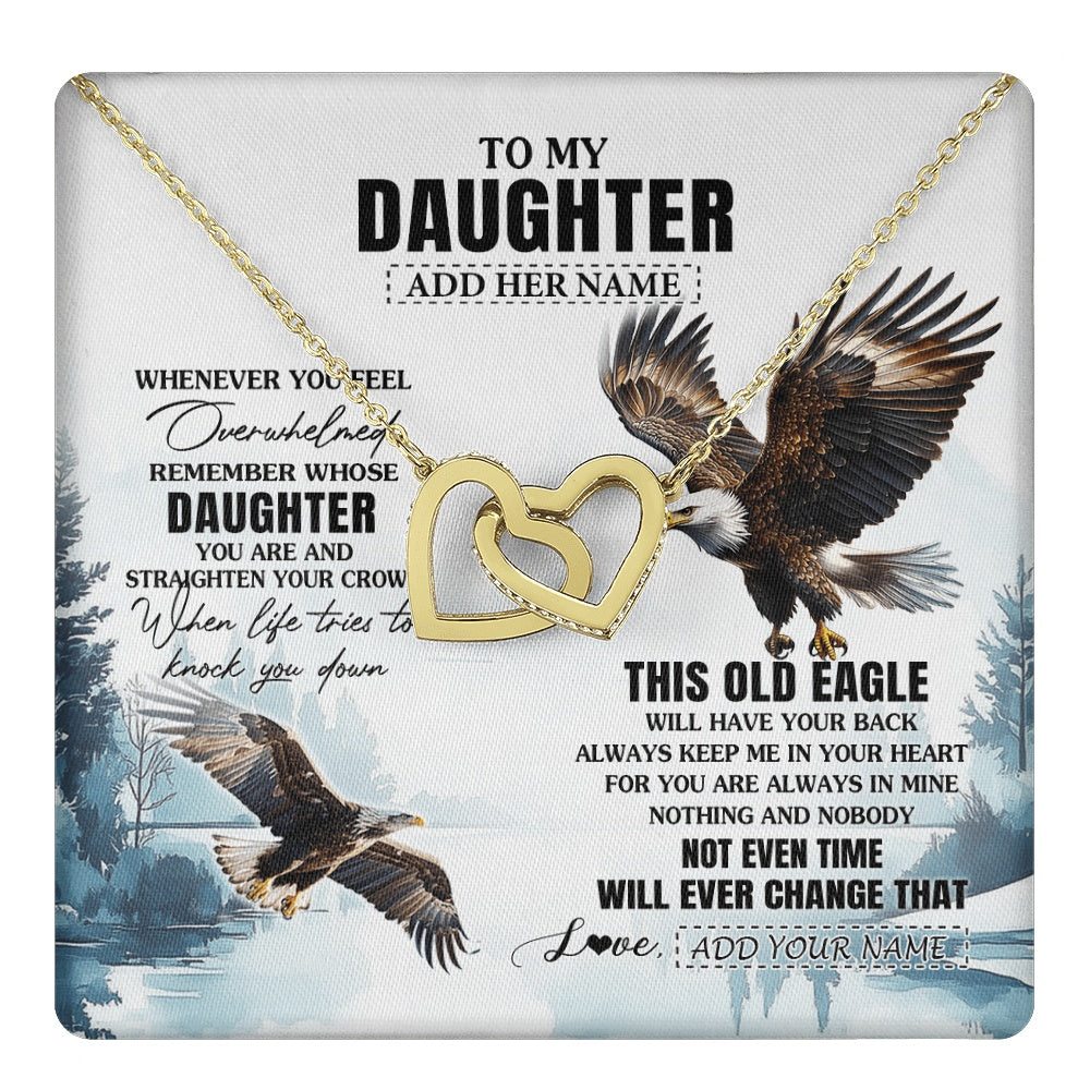 Personalized To My Daughter Gifts Necklace From Mom Dad Whenever Eagle Unique Birthday Gifts For Daughter Christmas Custom Keepsake Gift Box Message Card