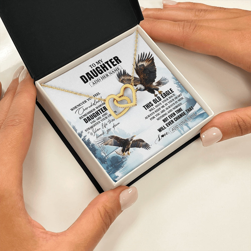 Personalized To My Daughter Gifts Necklace From Mom Dad Whenever Eagle Unique Birthday Gifts For Daughter Christmas Custom Keepsake Gift Box Message Card