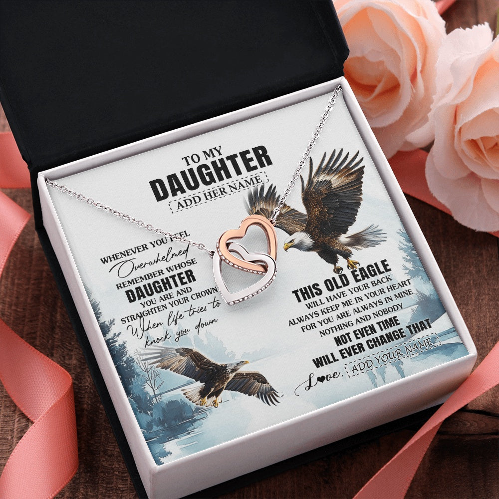 Personalized To My Daughter Gifts Necklace From Mom Dad Whenever Eagle Unique Birthday Gifts For Daughter Christmas Custom Keepsake Gift Box Message Card