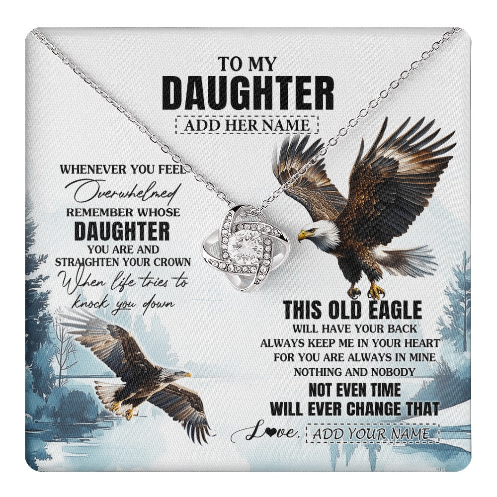 Personalized To My Daughter Gifts Necklace From Mom Dad Whenever Eagle Unique Birthday Gifts For Daughter Christmas Custom Keepsake Gift Box Message Card