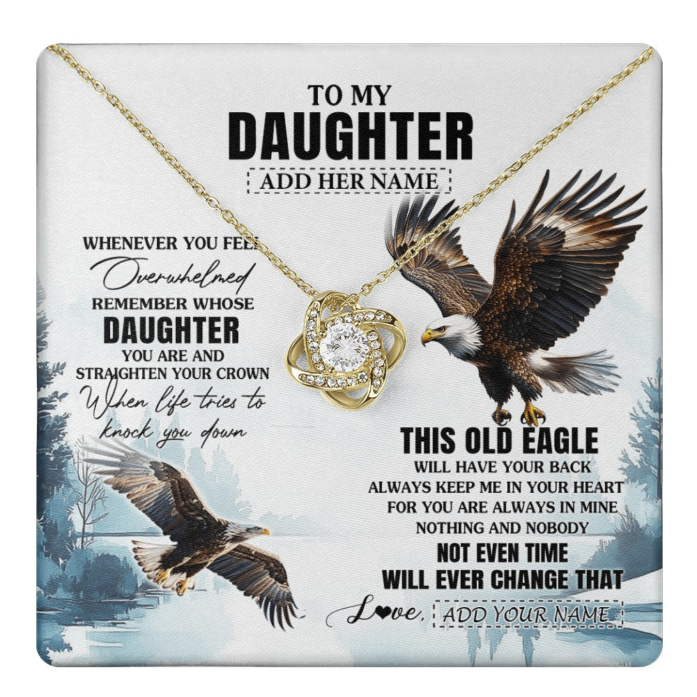Personalized To My Daughter Gifts Necklace From Mom Dad Whenever Eagle Unique Birthday Gifts For Daughter Christmas Custom Keepsake Gift Box Message Card