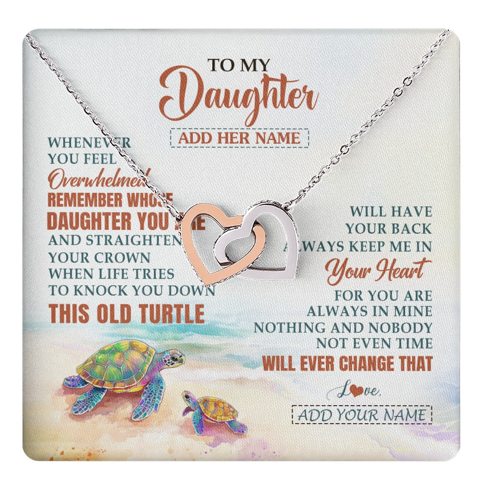 Personalized To My Daughter Gifts Necklace From Mom Dad Whenever Turtle Unique Birthday Gifts For Daughter Graduation Christmas Custom Gift Box Message Card