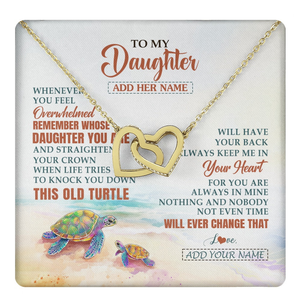 Personalized To My Daughter Gifts Necklace From Mom Dad Whenever Turtle Unique Birthday Gifts For Daughter Graduation Christmas Custom Gift Box Message Card