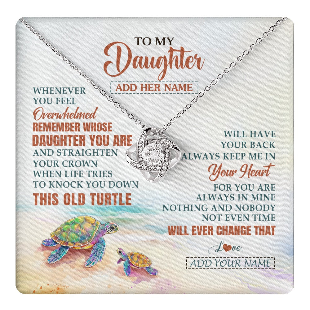 Personalized To My Daughter Gifts Necklace From Mom Dad Whenever Turtle Unique Birthday Gifts For Daughter Graduation Christmas Custom Gift Box Message Card