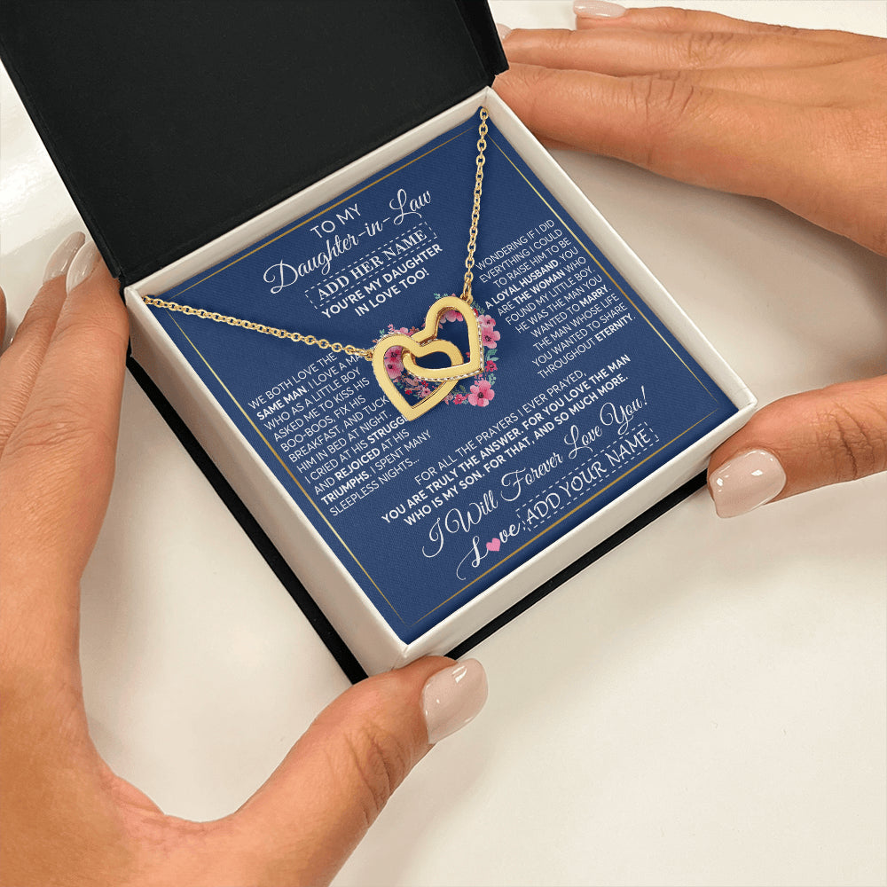 Personalized To My Daughter In Law Gifts Necklace From Mother In Law Bonus Daughter In Law Honor Pendant Jewelry Birthday Customized Gift Box Message Card