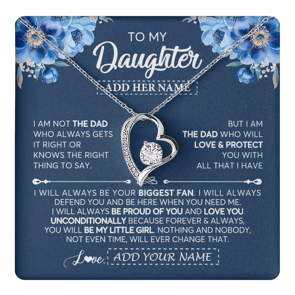 Personalized To My Daughter Necklace From Dad Father Proud Of You Birthday Gifts For Daughter Jewelry Gifts Christmas Custom Gift Box Message Card
