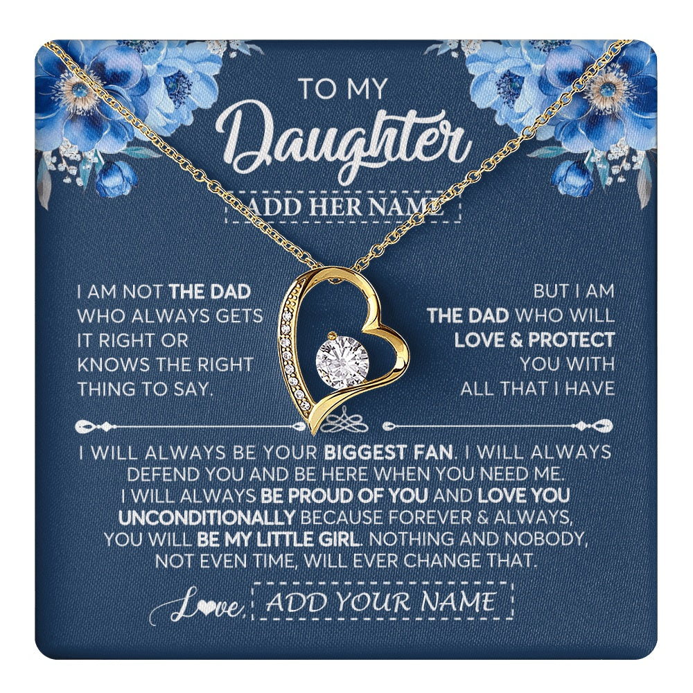 Personalized To My Daughter Necklace From Dad Father Proud Of You Birthday Gifts For Daughter Jewelry Gifts Christmas Custom Gift Box Message Card
