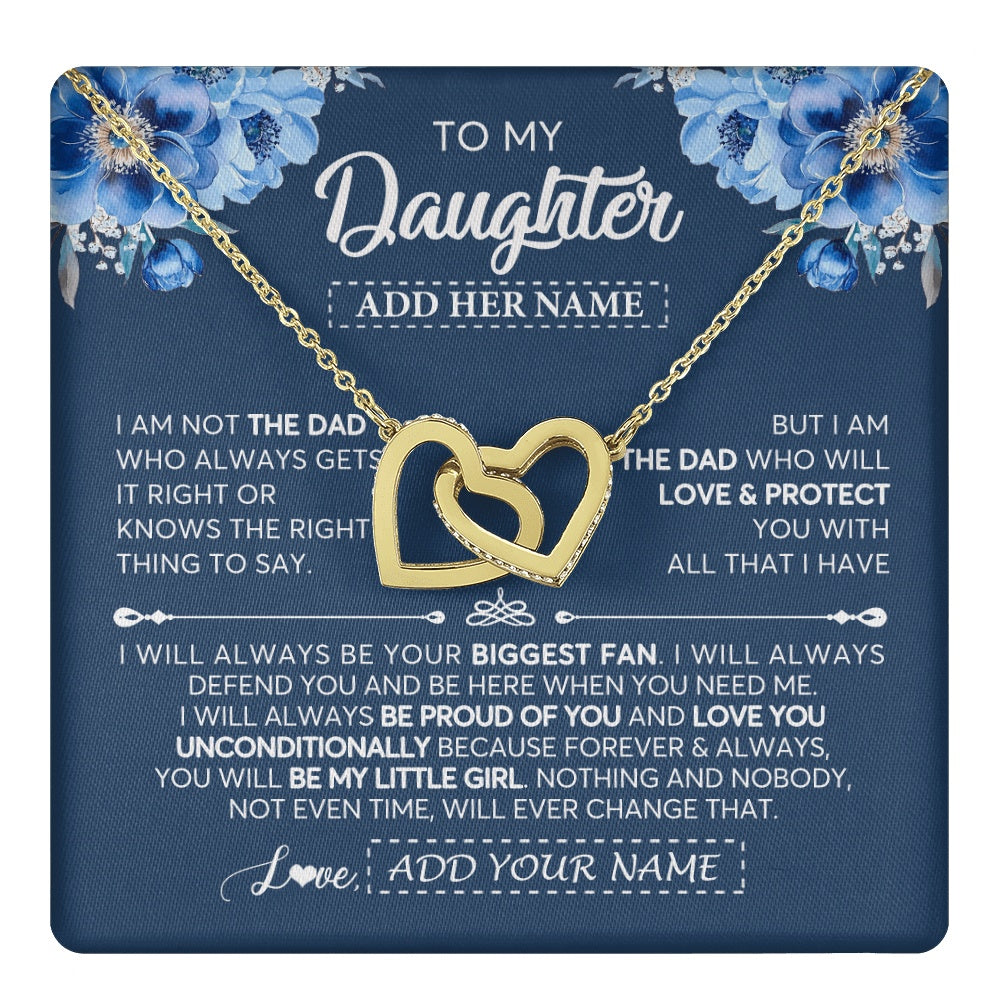 Personalized To My Daughter Necklace From Dad Father Proud Of You Birthday Gifts For Daughter Jewelry Gifts Christmas Custom Gift Box Message Card