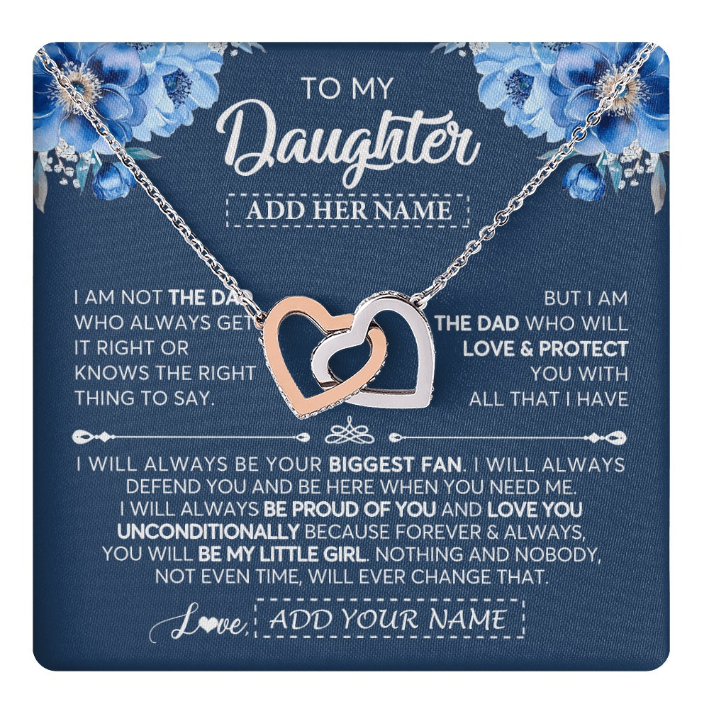 Personalized To My Daughter Necklace From Dad Father Proud Of You Birthday Gifts For Daughter Jewelry Gifts Christmas Custom Gift Box Message Card