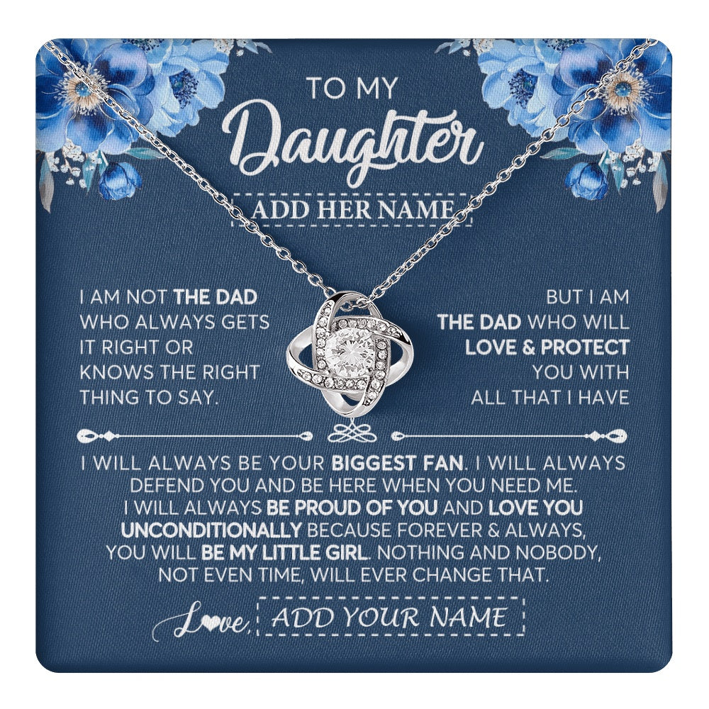 Personalized To My Daughter Necklace From Dad Father Proud Of You Birthday Gifts For Daughter Jewelry Gifts Christmas Custom Gift Box Message Card