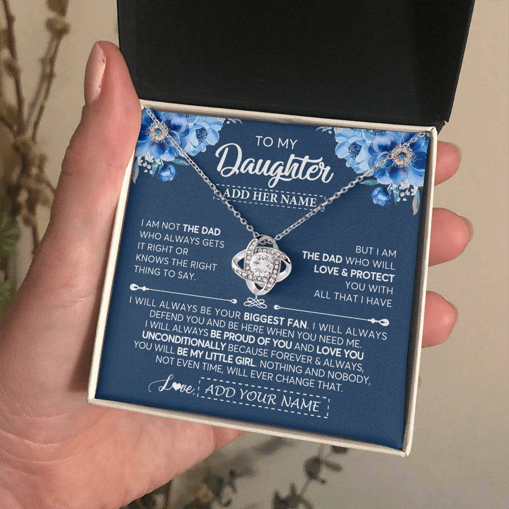 Personalized To My Daughter Necklace From Dad Father Proud Of You Birthday Gifts For Daughter Jewelry Gifts Christmas Custom Gift Box Message Card