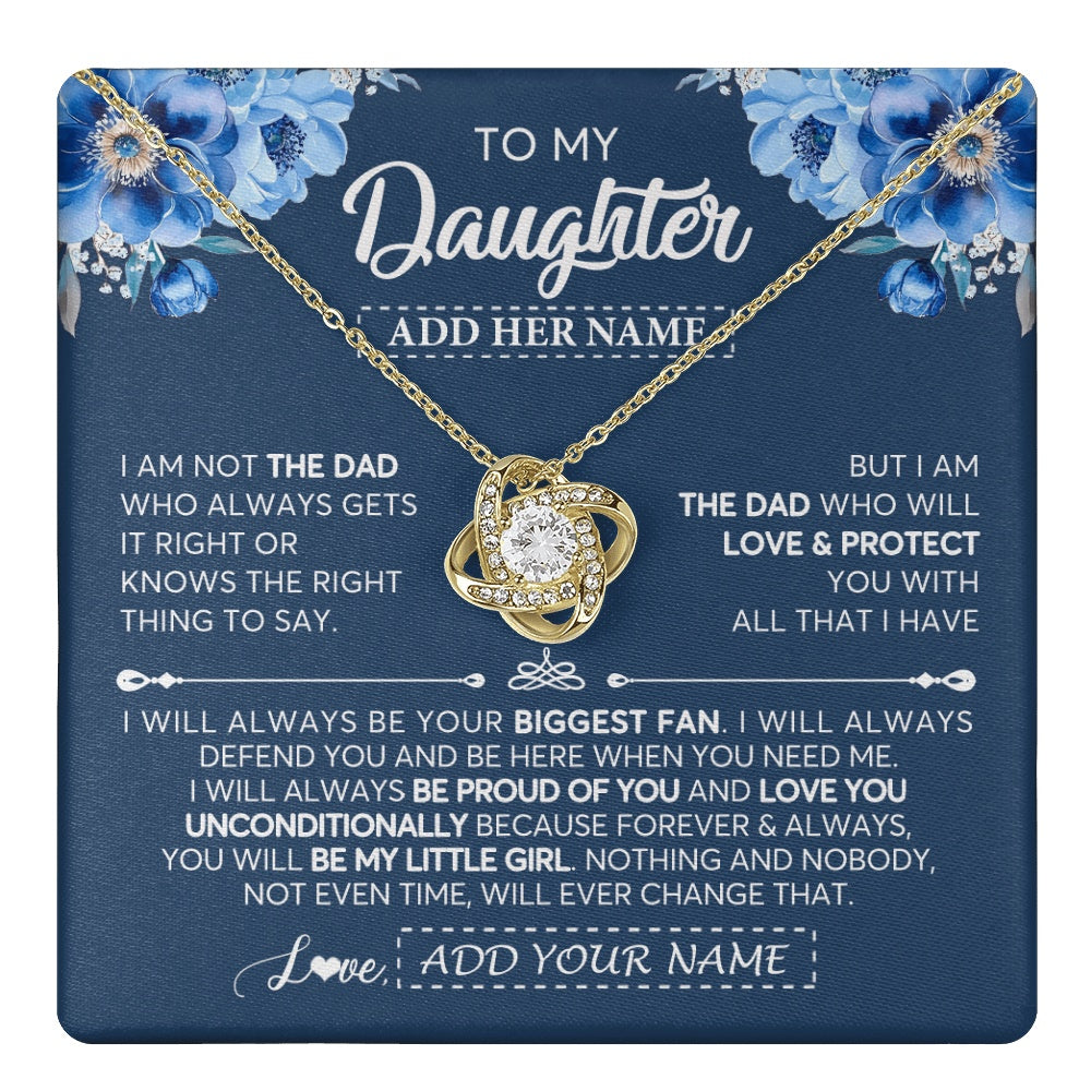 Personalized To My Daughter Necklace From Dad Father Proud Of You Birthday Gifts For Daughter Jewelry Gifts Christmas Custom Gift Box Message Card