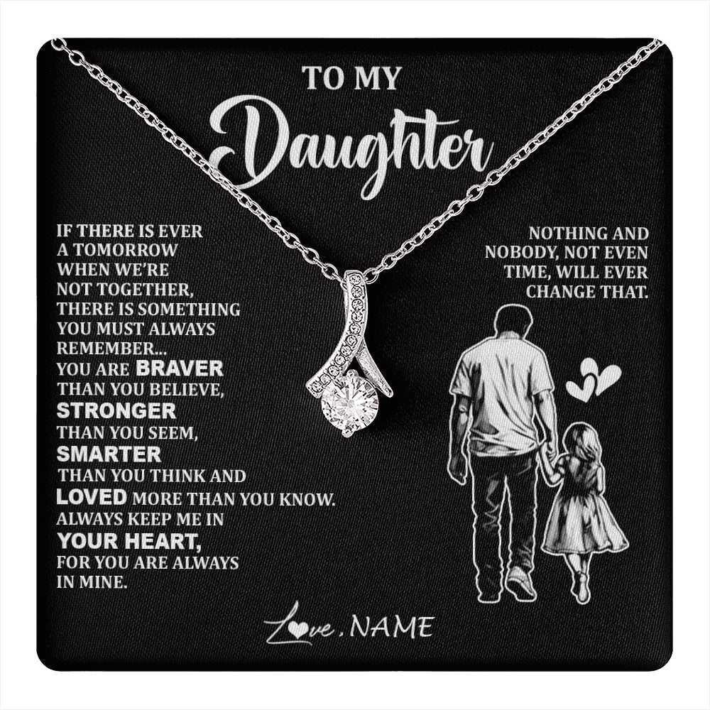 Personalized To My Daughter Necklace From Dad Father You Are Always In Mine Beautiful Daughter Birthday Jewelry Graduation Christmas With Gift Box Message Card