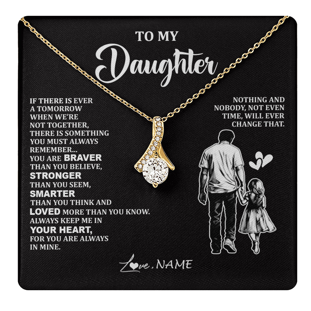 Personalized To My Daughter Necklace From Dad Father You Are Always In Mine Beautiful Daughter Birthday Jewelry Graduation Christmas With Gift Box Message Card