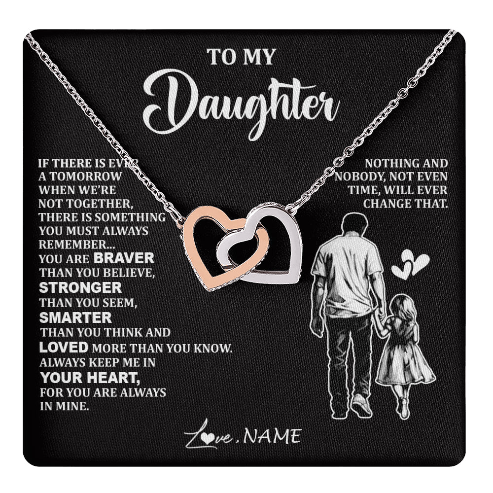 Personalized To My Daughter Necklace From Dad Father You Are Always In Mine Beautiful Daughter Birthday Jewelry Graduation Christmas With Gift Box Message Card